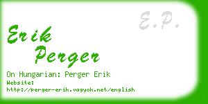 erik perger business card